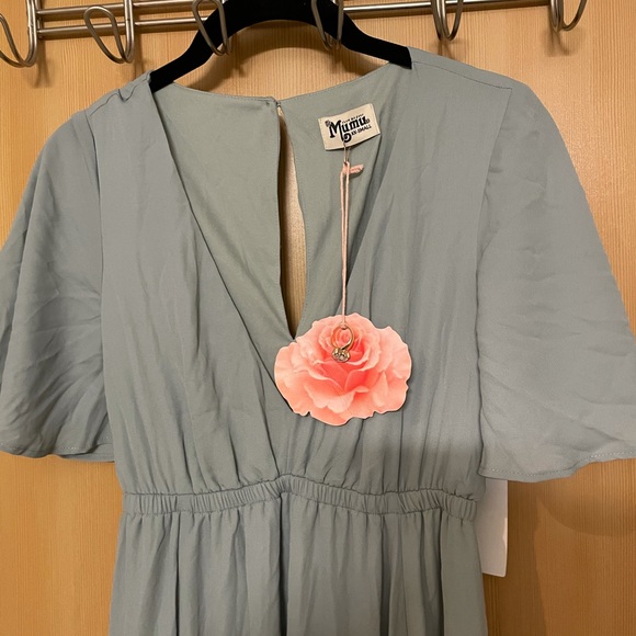 Show me your Mumu Emily Empire Maxi Dress XXS sage - Picture 8 of 15